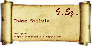 Ihász Szilvia névjegykártya