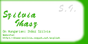 szilvia ihasz business card